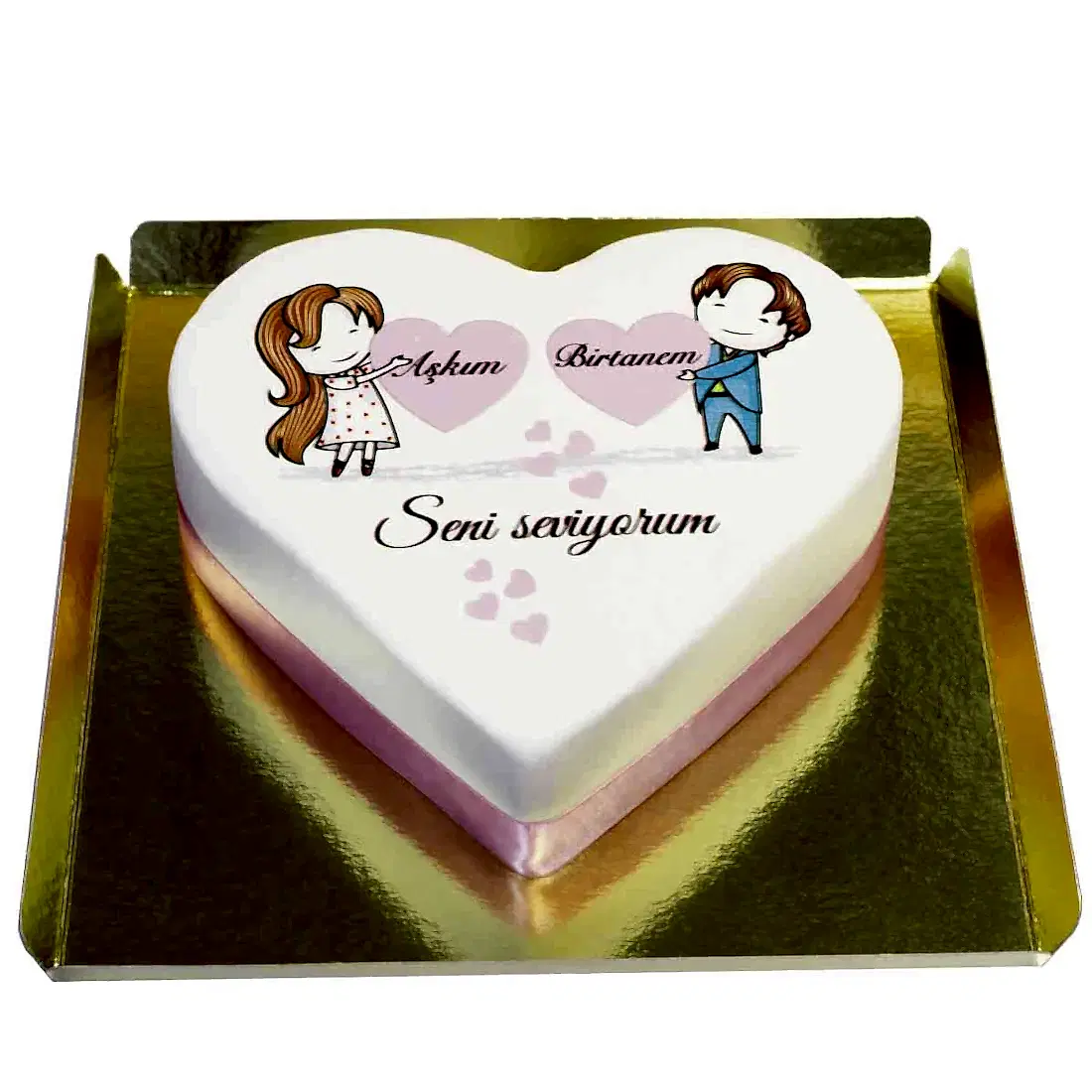 Kalbim Seninle Tasarım Kalp Pasta