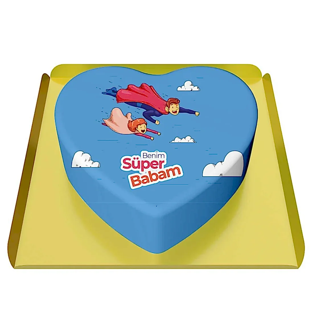 Süper Babama Kalp Pasta