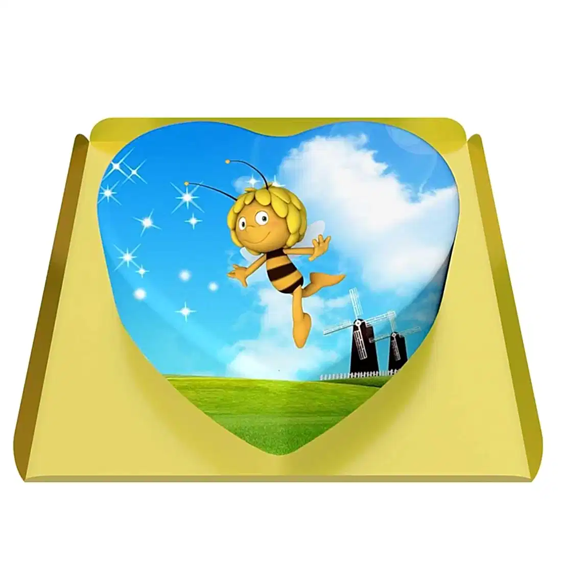 Arı Maya Kalpli Çocuk Doğum Günü Pastası