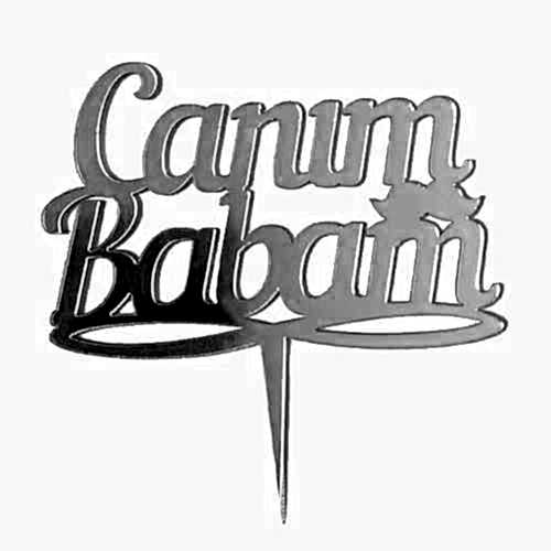 Canım Babam Gümüş Renkli Yazı