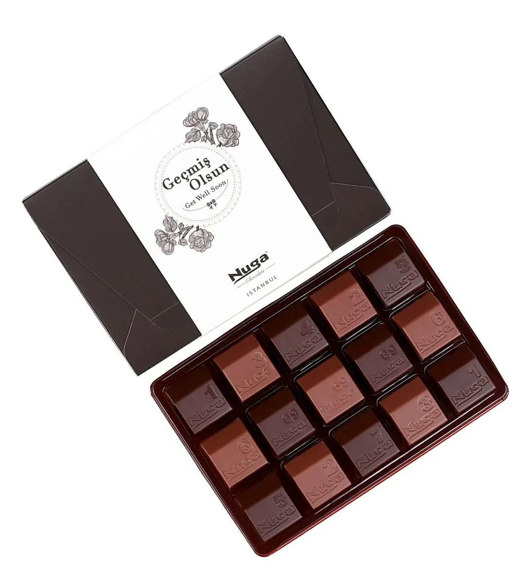 Geçmiş Olsun Kuşaklı Kutu Çikolata
