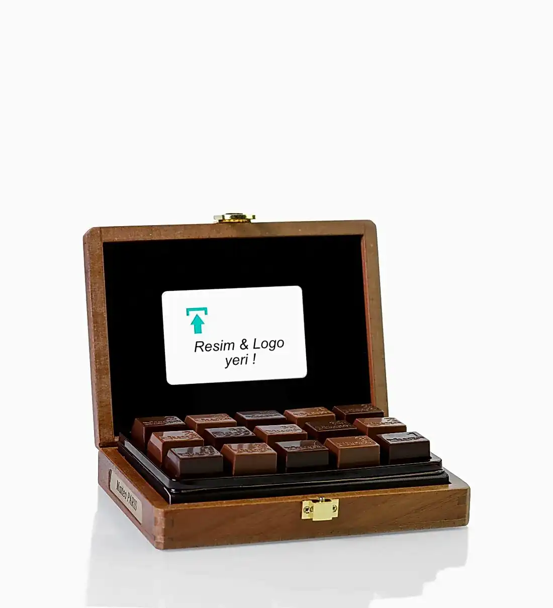 Kişiye Özel Exclusive Naturel Ahşap Kutu Special Çikolata