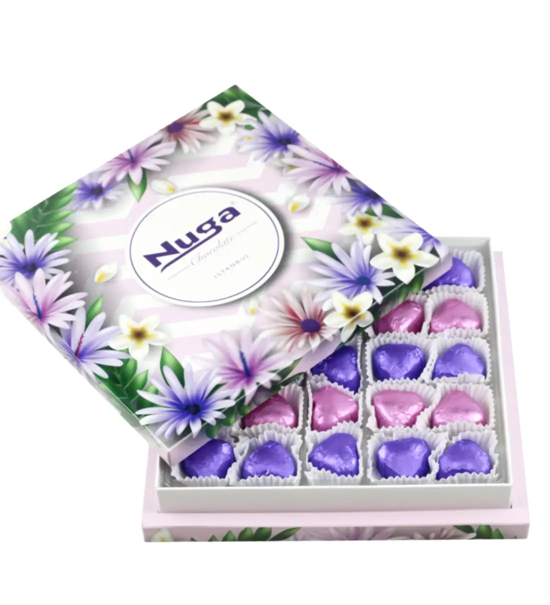 Lillato Çiçek Desenli Kutu Kalpli Special Çikolata