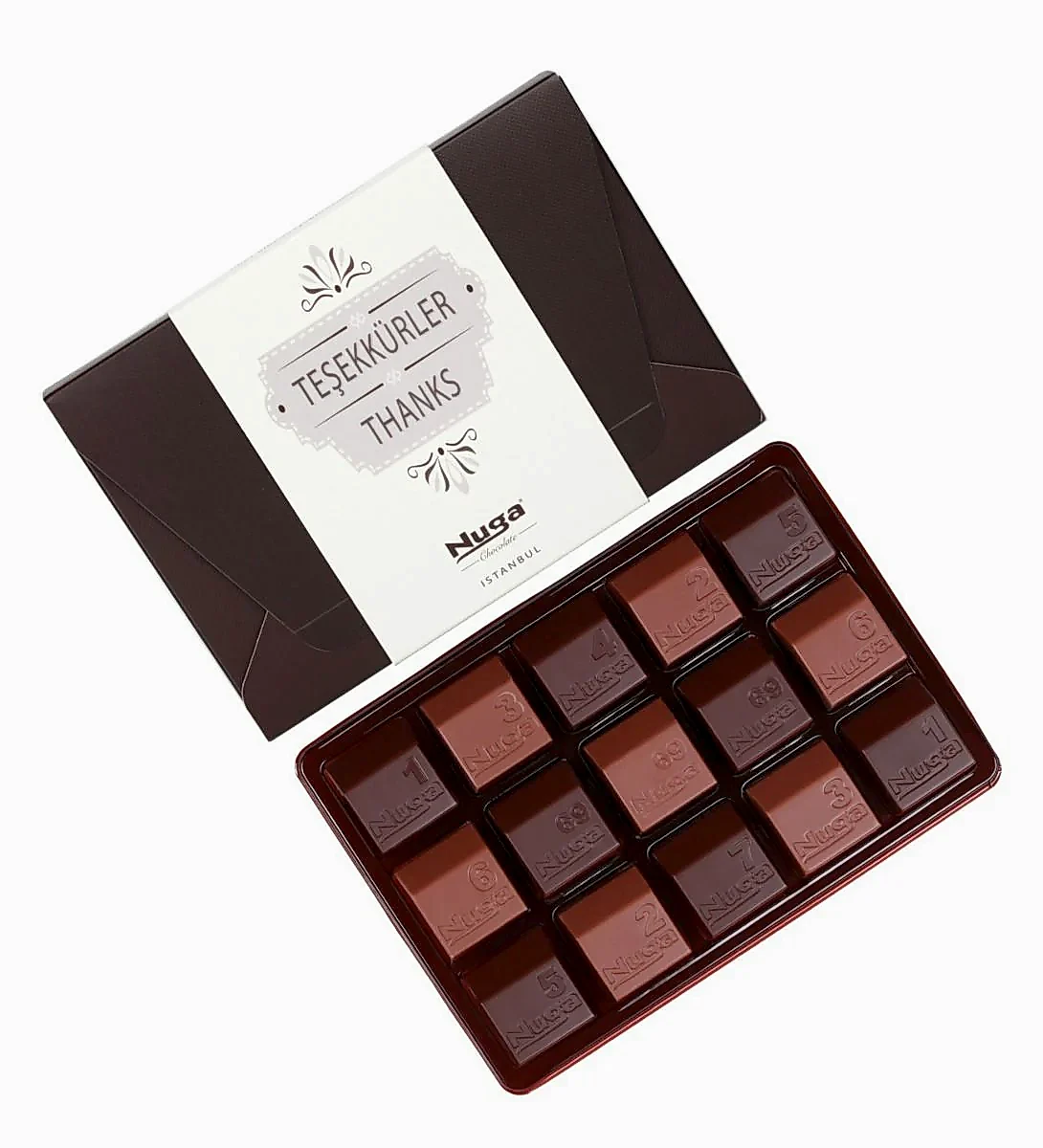Teşekkürler Kuşaklı Kutu Çikolata